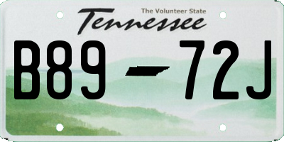 TN license plate B8972J