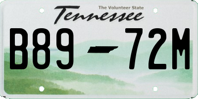 TN license plate B8972M