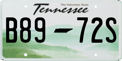 TN license plate B8972S