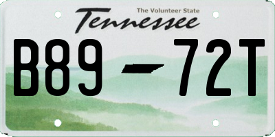 TN license plate B8972T