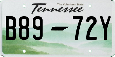 TN license plate B8972Y