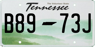 TN license plate B8973J