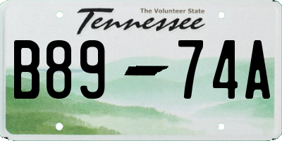 TN license plate B8974A