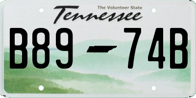TN license plate B8974B