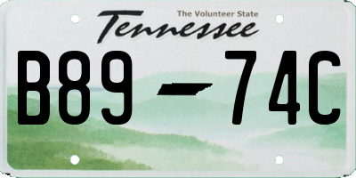 TN license plate B8974C