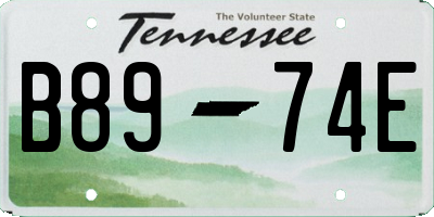 TN license plate B8974E