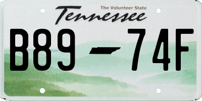 TN license plate B8974F