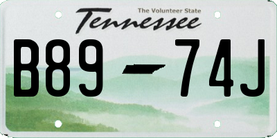 TN license plate B8974J