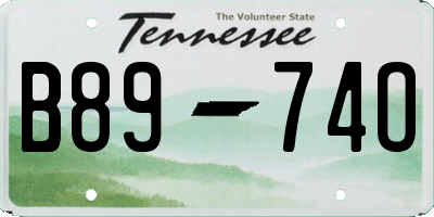 TN license plate B8974O