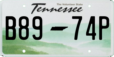 TN license plate B8974P