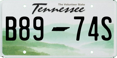 TN license plate B8974S