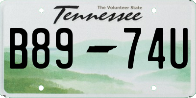 TN license plate B8974U