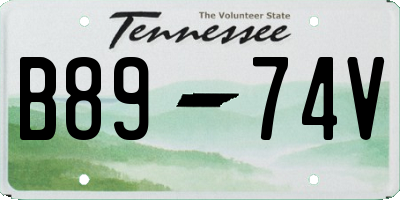 TN license plate B8974V