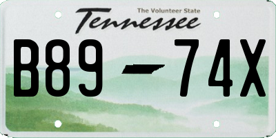 TN license plate B8974X