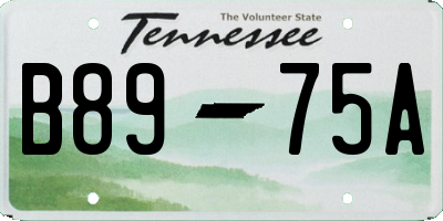 TN license plate B8975A