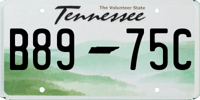 TN license plate B8975C