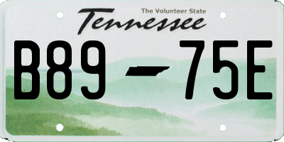 TN license plate B8975E