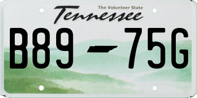 TN license plate B8975G