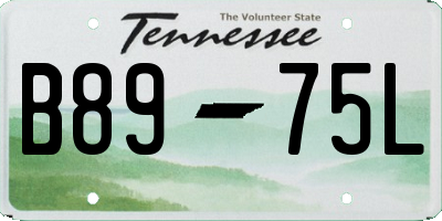 TN license plate B8975L