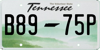 TN license plate B8975P