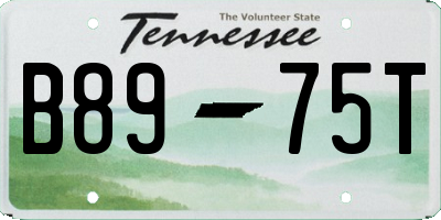 TN license plate B8975T