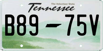 TN license plate B8975V