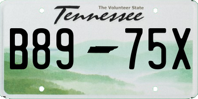 TN license plate B8975X