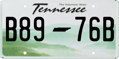 TN license plate B8976B