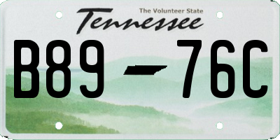 TN license plate B8976C