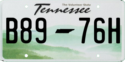 TN license plate B8976H