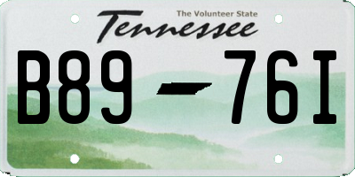 TN license plate B8976I