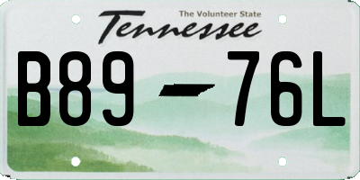 TN license plate B8976L