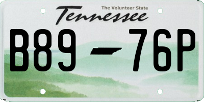 TN license plate B8976P