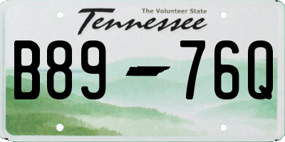 TN license plate B8976Q