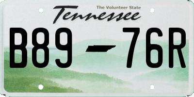 TN license plate B8976R