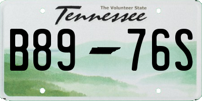 TN license plate B8976S