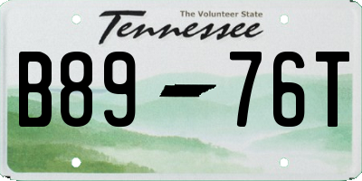 TN license plate B8976T