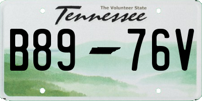 TN license plate B8976V