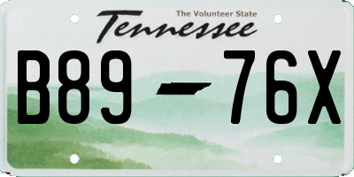 TN license plate B8976X