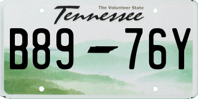 TN license plate B8976Y