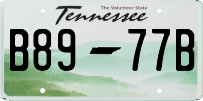 TN license plate B8977B