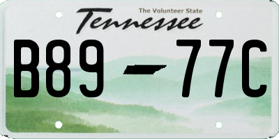 TN license plate B8977C