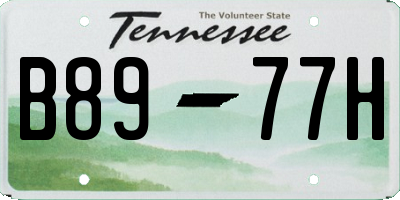 TN license plate B8977H