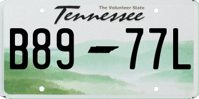 TN license plate B8977L