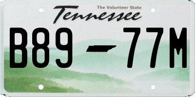 TN license plate B8977M