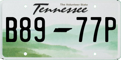 TN license plate B8977P