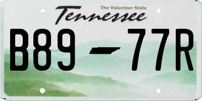 TN license plate B8977R