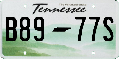 TN license plate B8977S