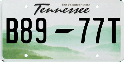 TN license plate B8977T