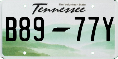 TN license plate B8977Y